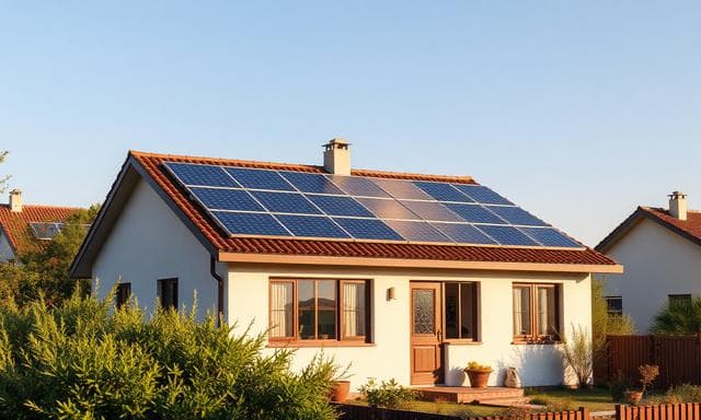 A South African home with solar panels on its roof