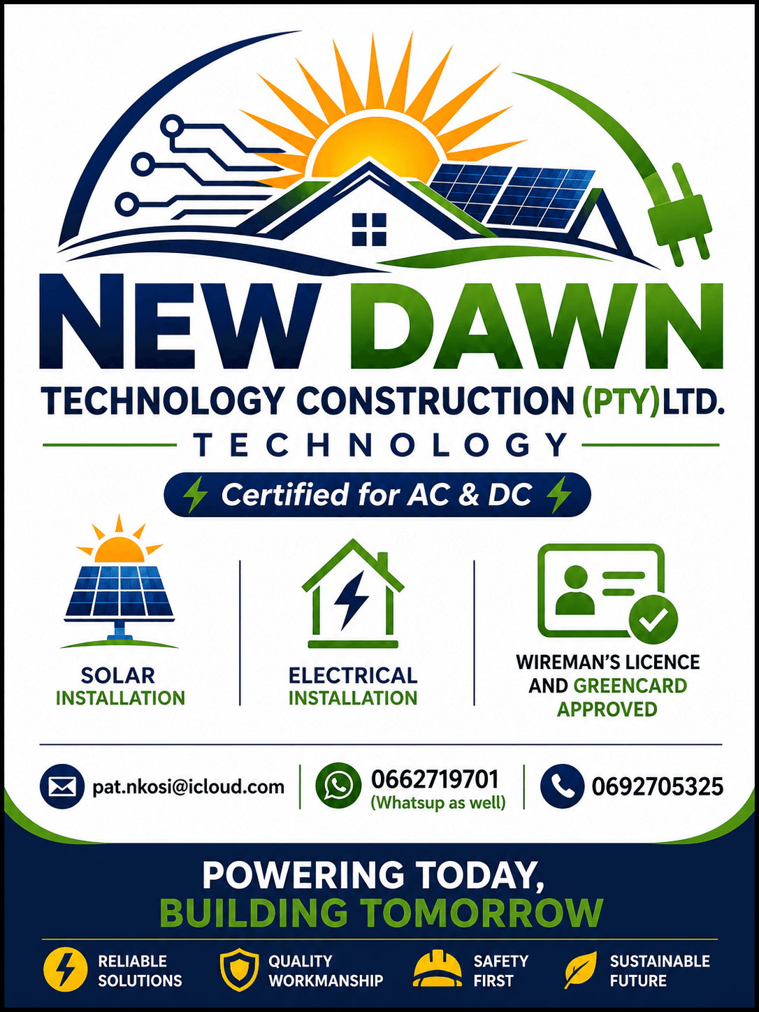 New Dawn Technology Construction (pty) Ltd logo